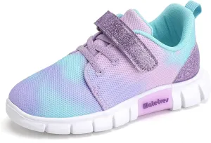 WateLves Girls Sneakers Lightweight Walking Shoes Comfortable Running Tennis Shoes for Toddler Little Kid/Big Kid