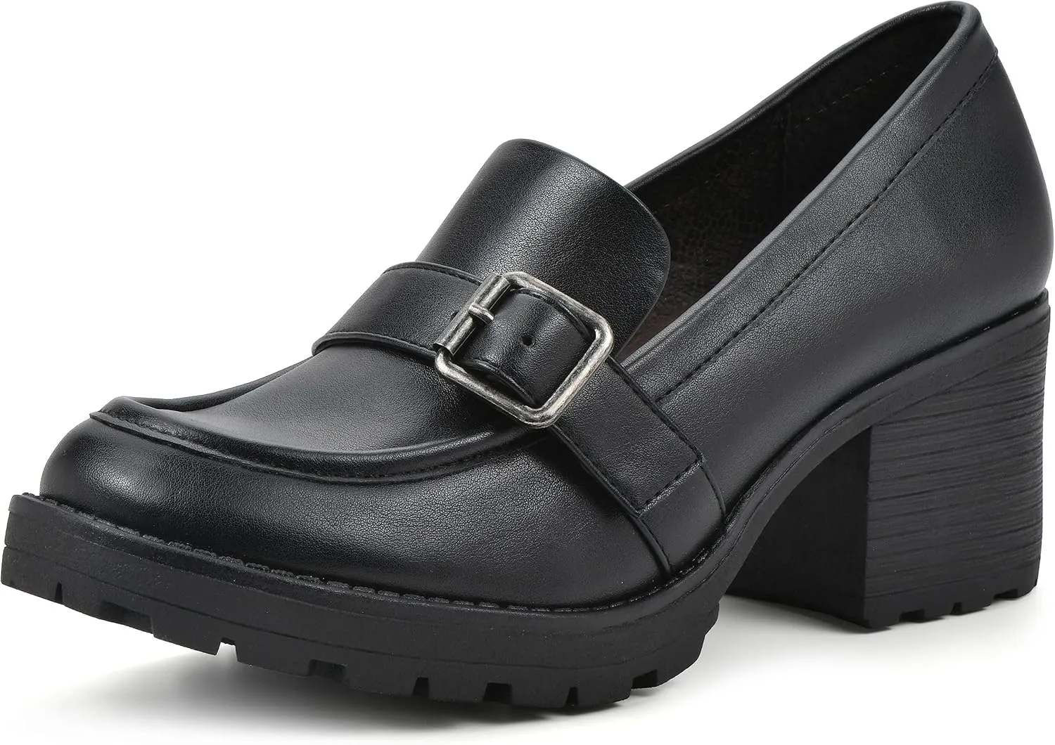 WHITE MOUNTAIN Women's Shoes Bougie Block Heel Loafer