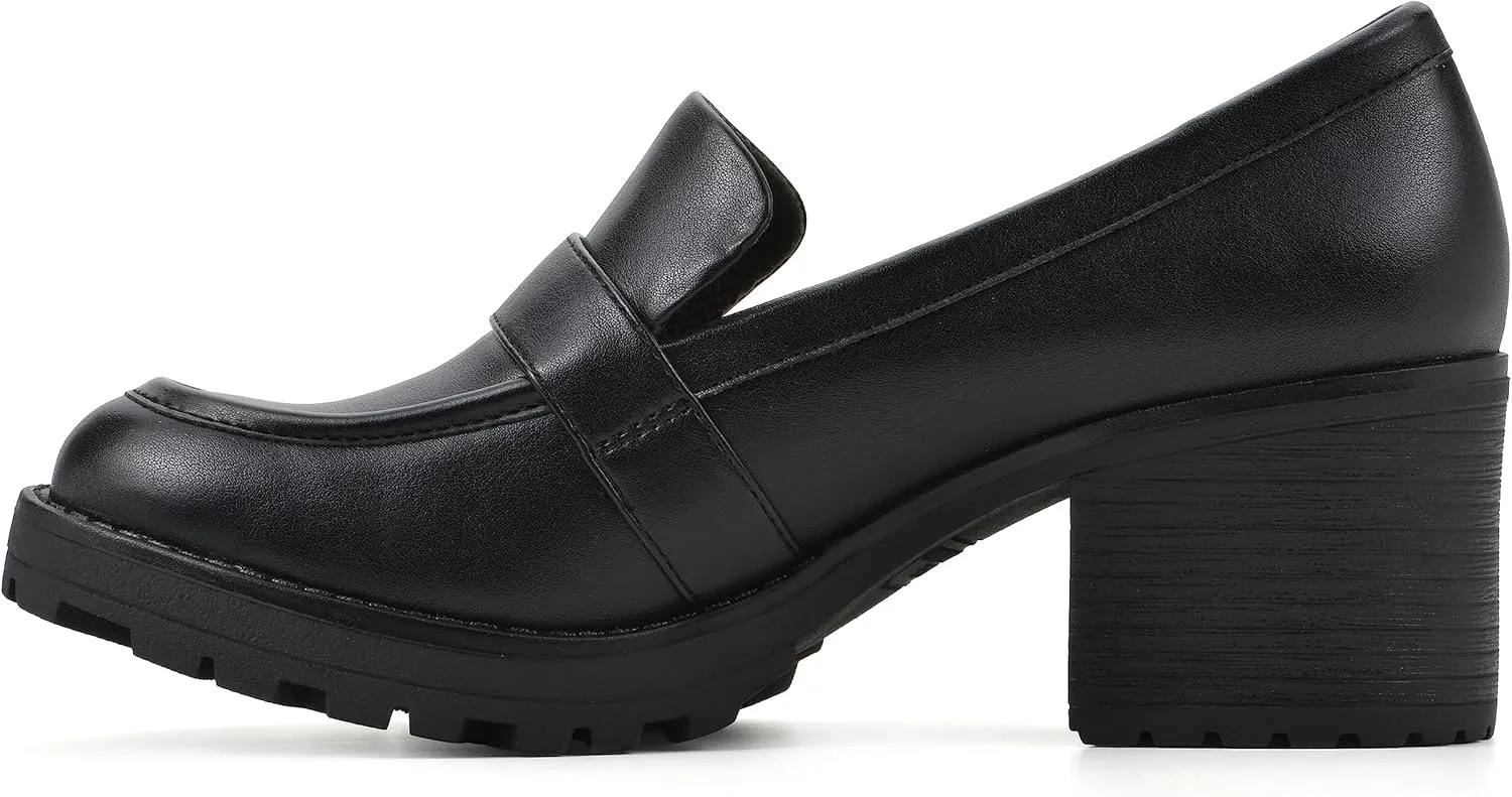 WHITE MOUNTAIN Women's Shoes Bougie Block Heel Loafer