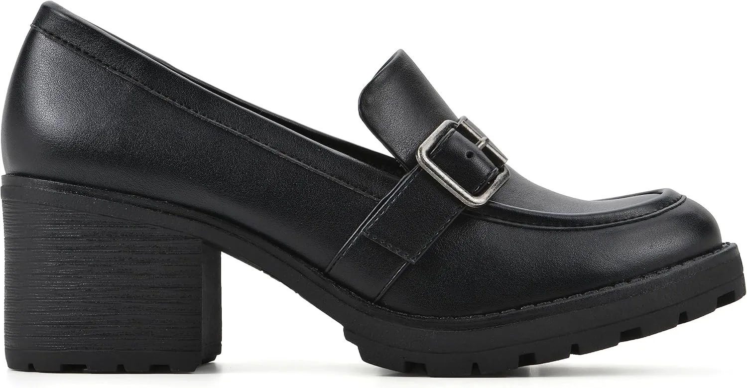WHITE MOUNTAIN Women's Shoes Bougie Block Heel Loafer