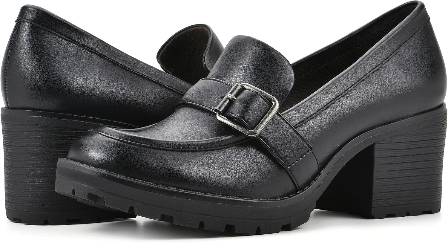 WHITE MOUNTAIN Women's Shoes Bougie Block Heel Loafer