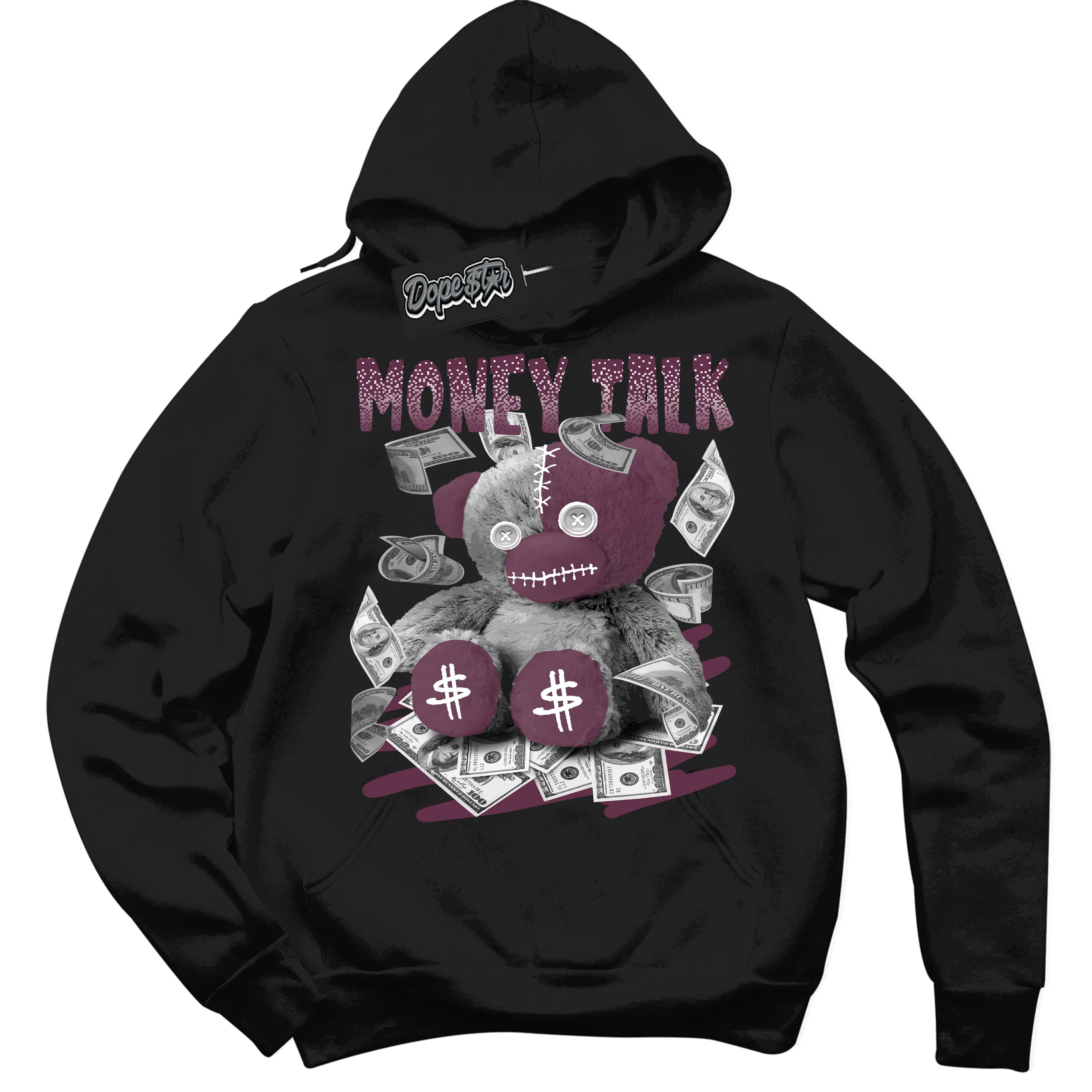 White Viotech Dunks Sneaker Hoodie Money Talk Bear Graphic