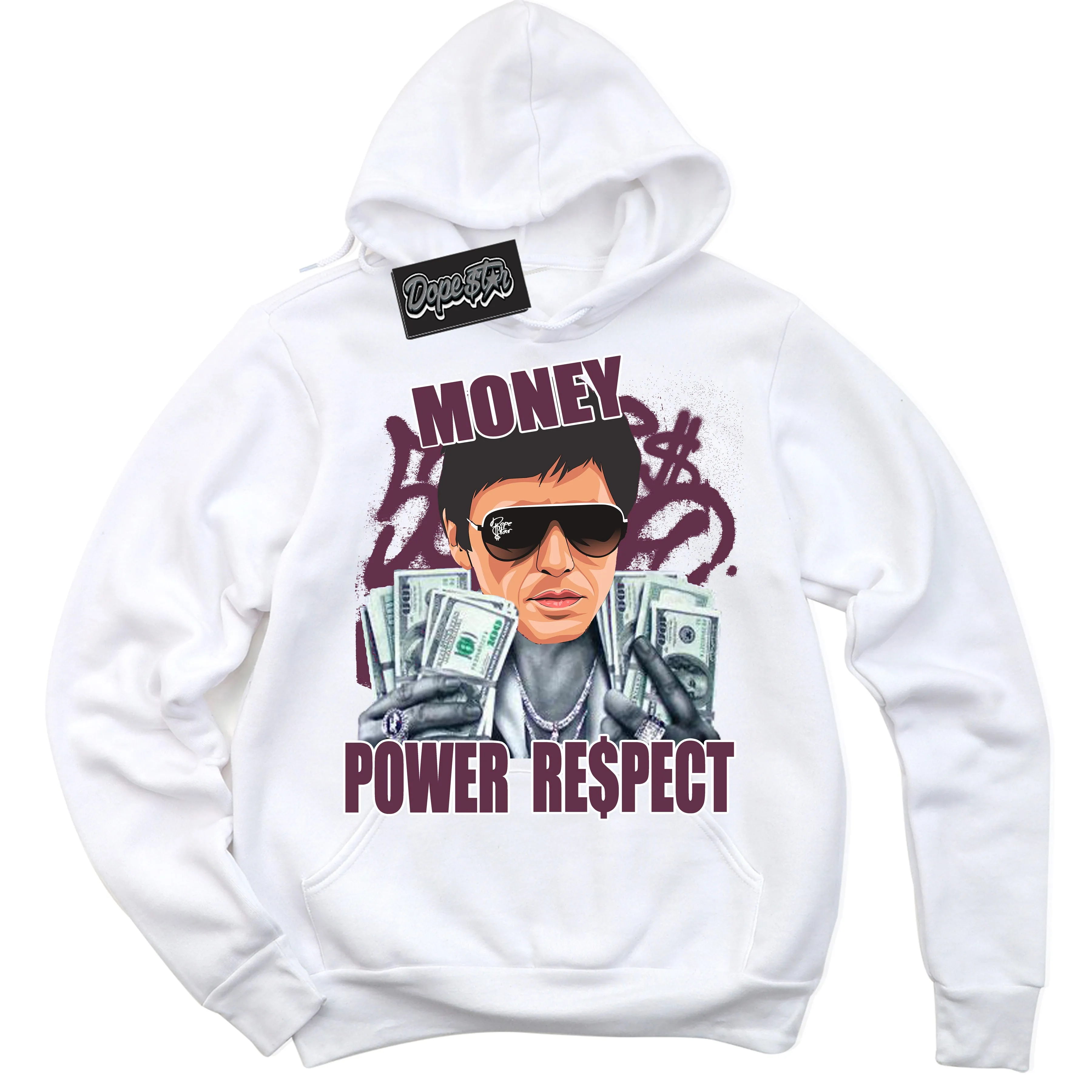 White Viotech Dunks Sneaker Hoodie Tony Montana Graphic
