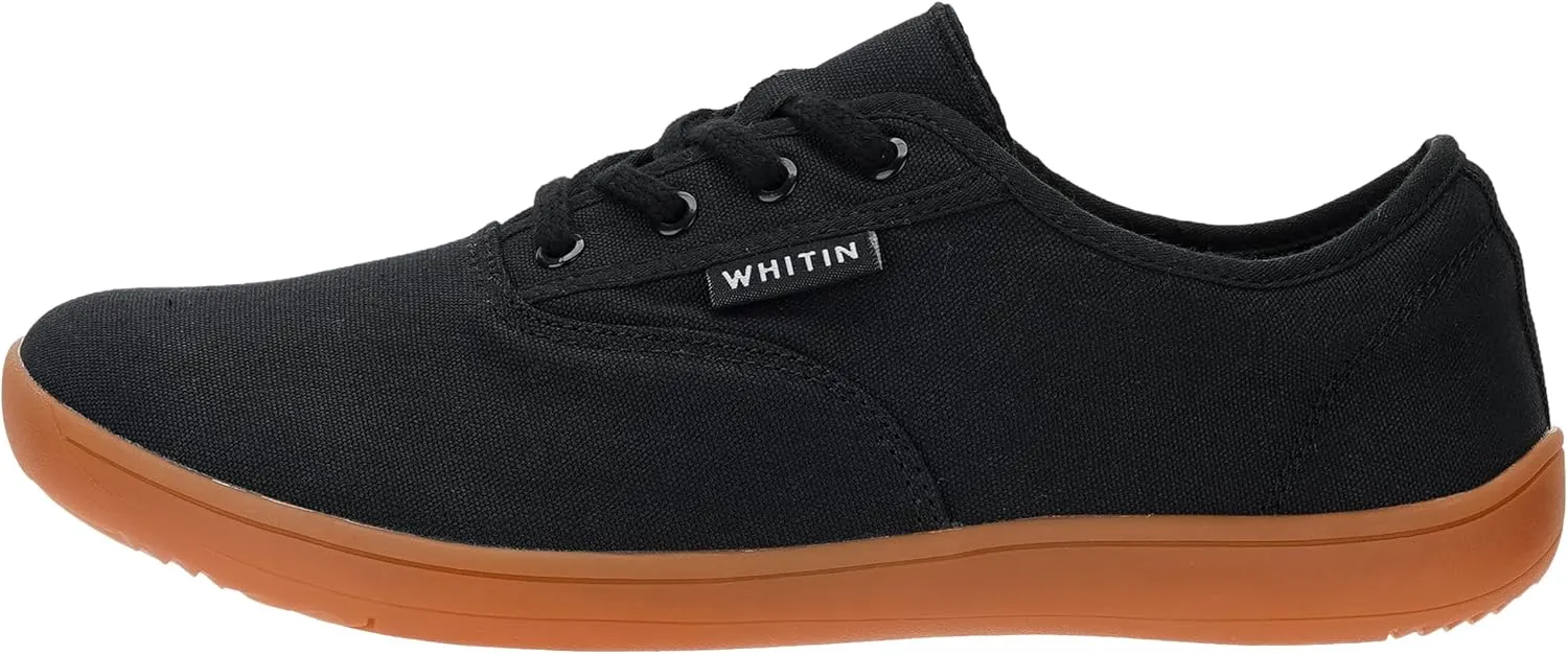 WHITIN Women's Wide Canvas Minimalist Barefoot Shoes | Zero Drop Sole | Casual Sneaker