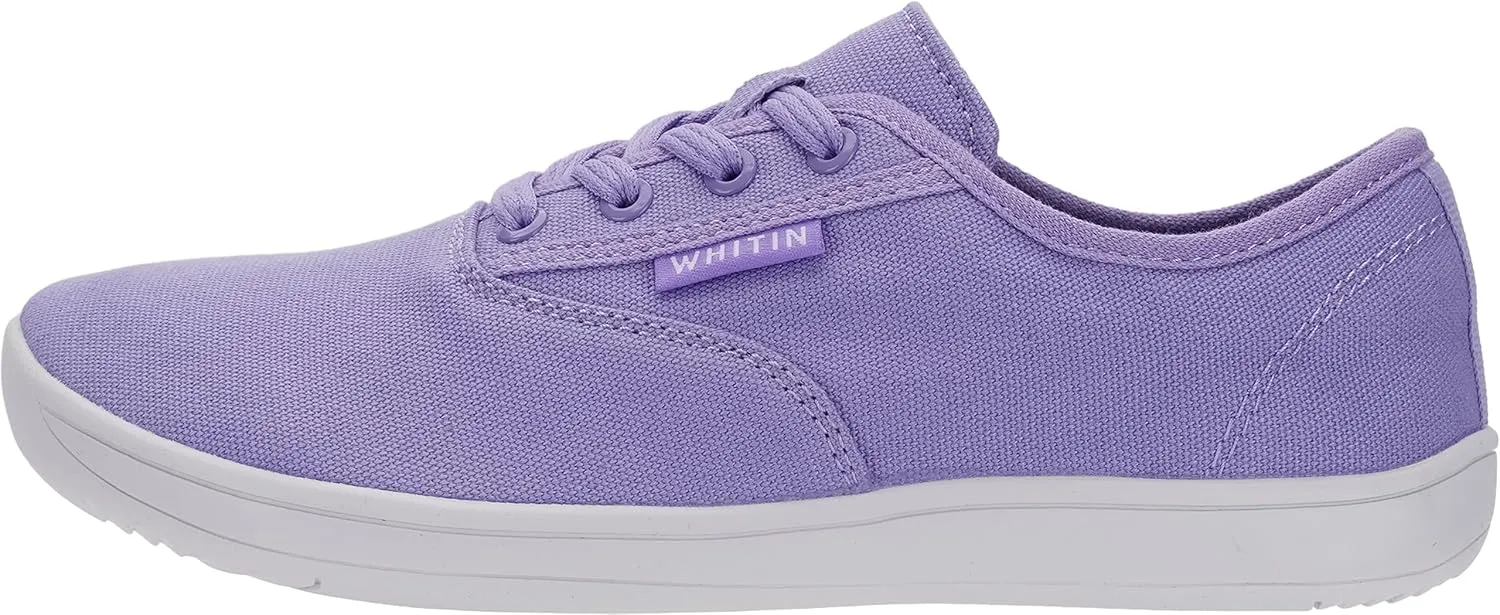 WHITIN Women's Wide Canvas Minimalist Barefoot Shoes | Zero Drop Sole | Casual Sneaker