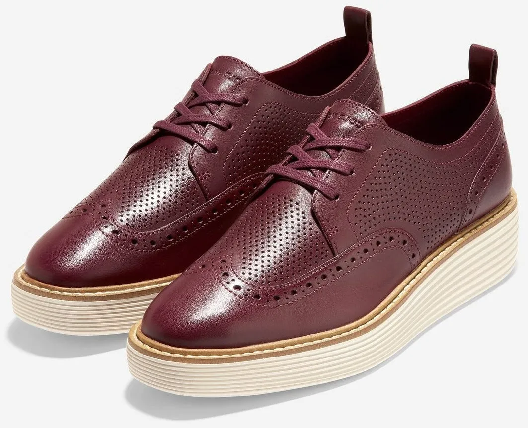 Wingtip Haan Large-scale promotion Original Platform Oxford Cole Hot item Bloodstone/Ivory Sneakers Grand