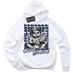 Wolf Grey Midnight Navy 1s Sneaker Hoodie Born Envied Graphic