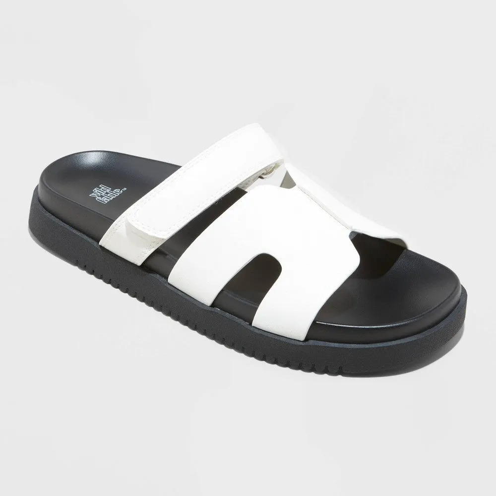 Women's 8 1/2 Hayley Slide Sandals - Wild Fable  White
