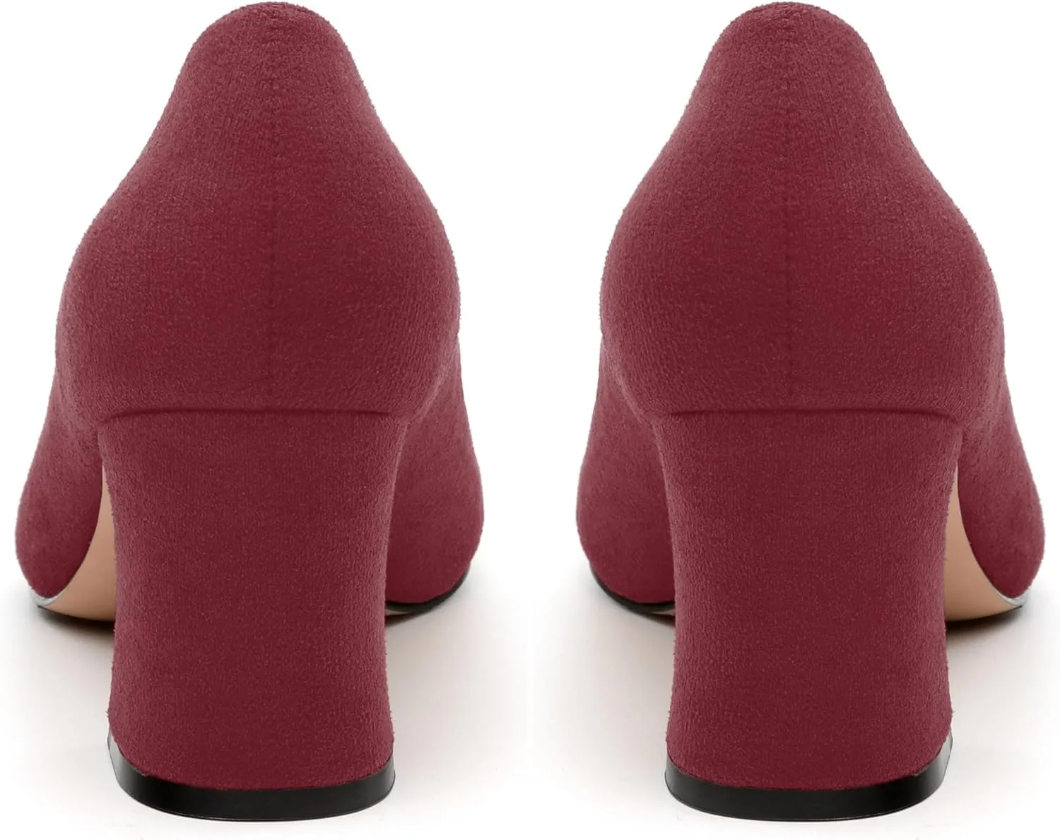 Women's Pointed Toe Mid Heel Pumps Slip On Fashion Closed Toe High Heel Shoes for Women