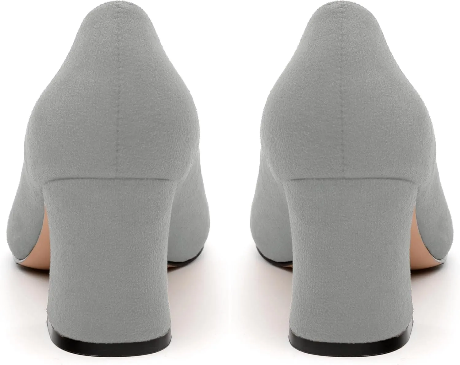 Women's Pointed Toe Mid Heel Pumps Slip On Fashion Closed Toe High Heel Shoes for Women
