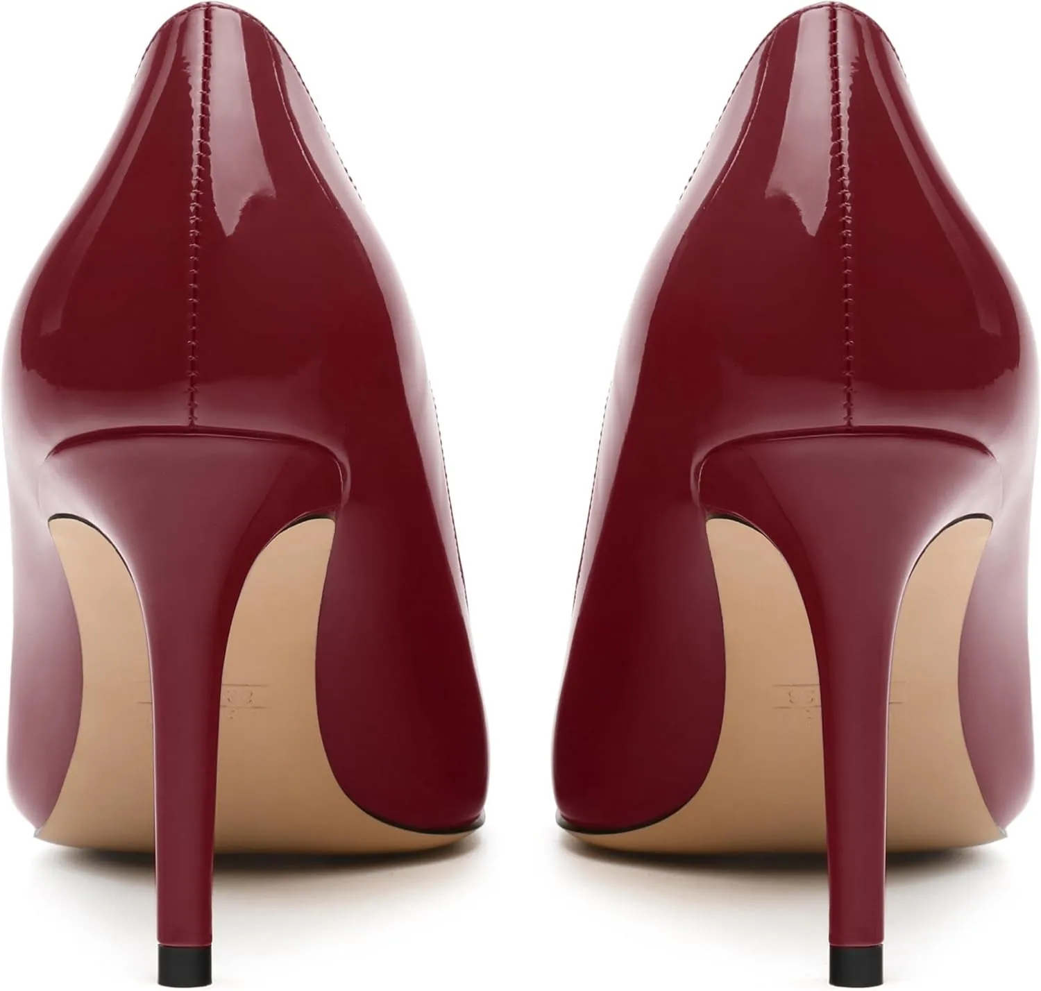 Women's Pumps, Pointed Toe Slip On High Heels, Fashion Solid Patent High Heel Shoes for Women