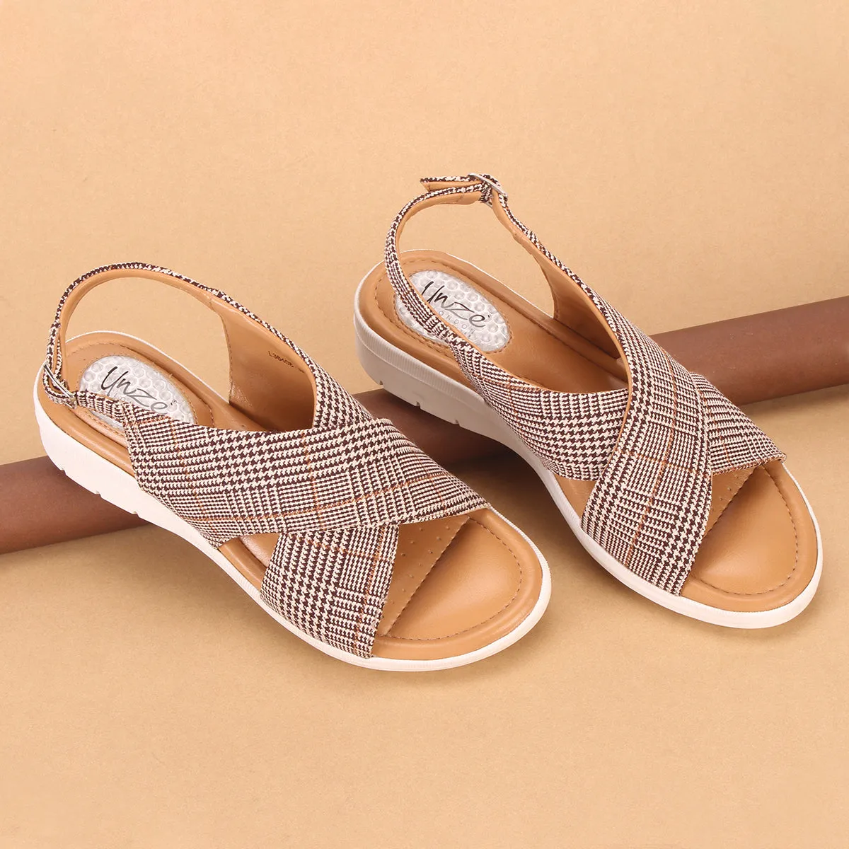 Women's "ELENA" Wide Strap Open Toe Sandals