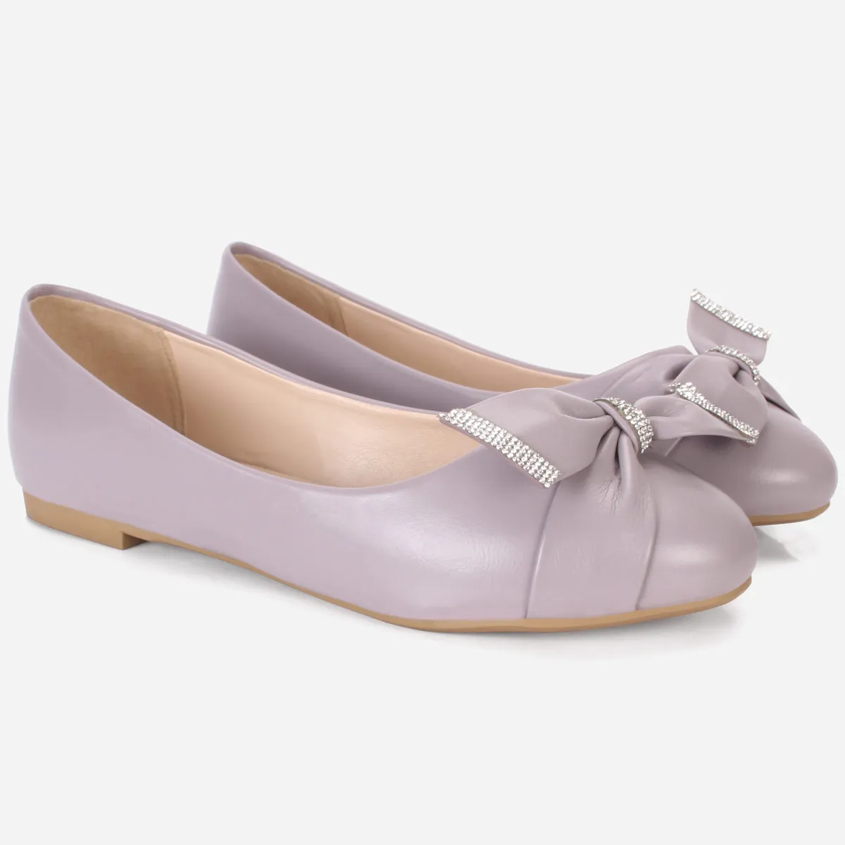 Women's "LUCERO" Bow Accented Slip On Shoes