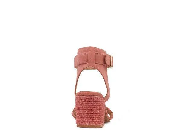 Women's Shoes Rayna Blush Braided Jute Strap and Suede