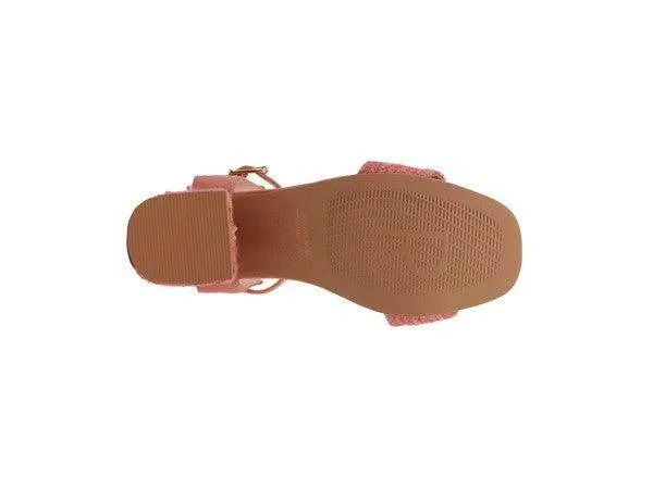 Women's Shoes Rayna Blush Braided Jute Strap and Suede