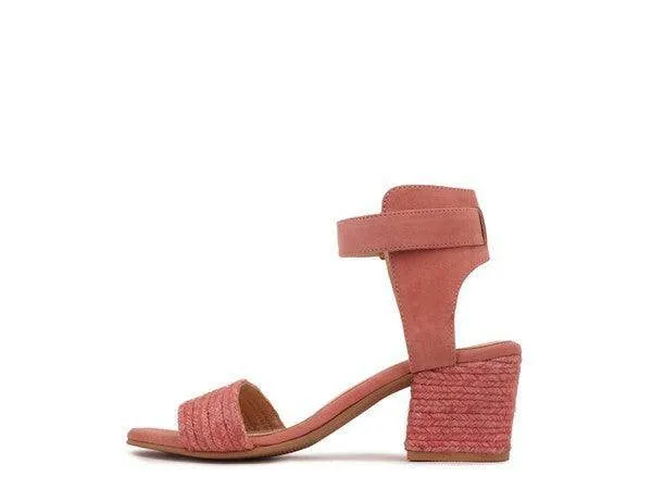 Women's Shoes Rayna Blush Braided Jute Strap and Suede