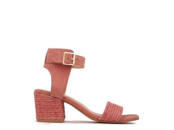 Women's Shoes Rayna Blush Braided Jute Strap and Suede