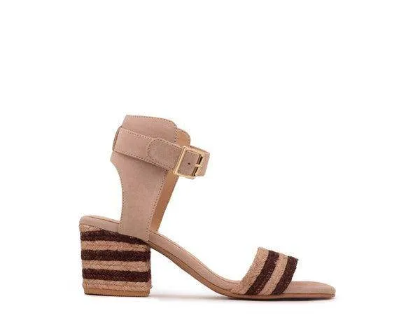 Women's Shoes Rayna Blush Braided Jute Strap and Suede