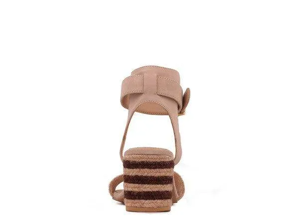 Women's Shoes Rayna Blush Braided Jute Strap and Suede