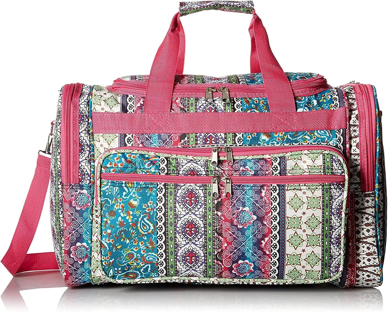 World Traveler Bohemian 22-inch Carry-on Duffle Bag with Adjustable Shoulder Strap