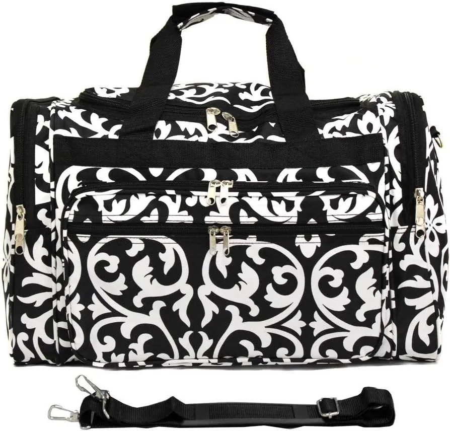 World Traveler Damask 22-inch Carry-on Duffle Bag with Adjustable Shoulder Strap