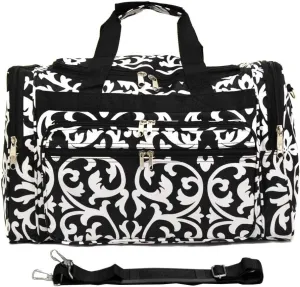 World Traveler Damask 22-inch Carry-on Duffle Bag with Adjustable Shoulder Strap