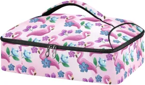 xigua Flamingo Casserole Dish Carrier, Portable Leakproof Insulated Casserole Carrier for Hot or Cold Food, Travel, Party, Picnic