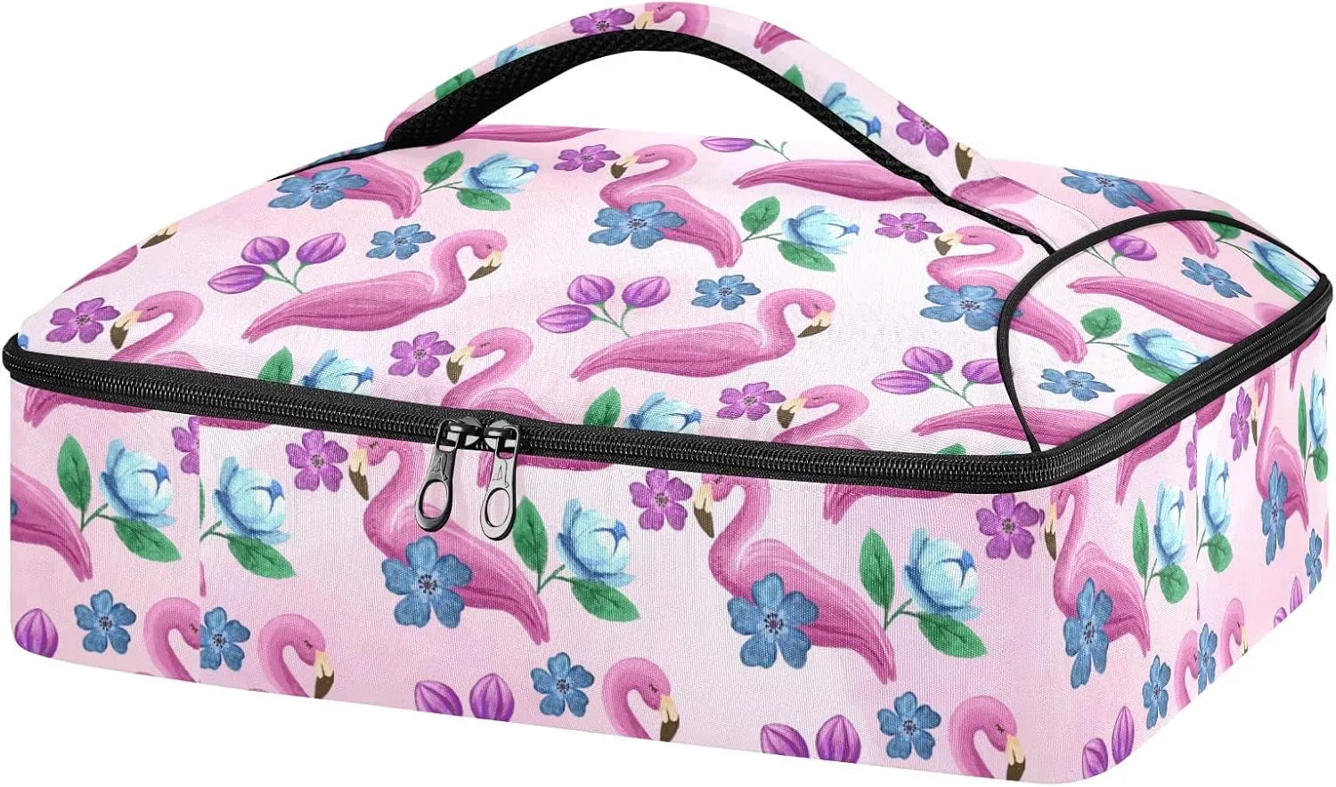xigua Flamingo Casserole Dish Carrier, Portable Leakproof Insulated Casserole Carrier for Hot or Cold Food, Travel, Party, Picnic