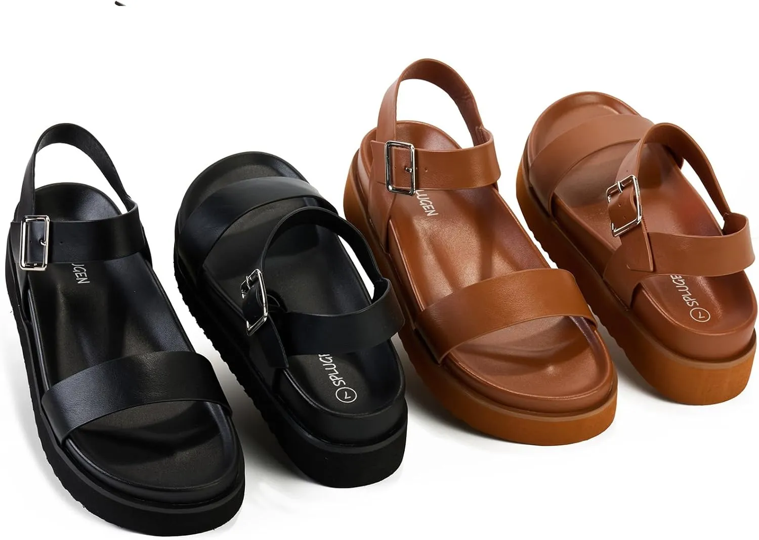 Yavero Womens Platform Sandals Open Toe Summer Sandals Low Wedge Sandals