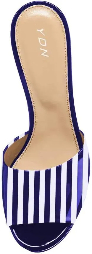 YDN Women High Heels Platform Mules Peep Toe Clogs Slip on Wedge Sandals Slide Backless Shoes Size 4-15 US