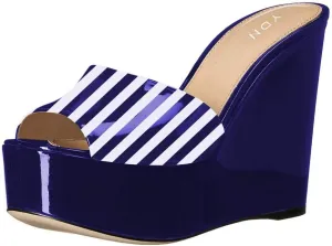 YDN Women High Heels Platform Mules Peep Toe Clogs Slip on Wedge Sandals Slide Backless Shoes Size 4-15 US