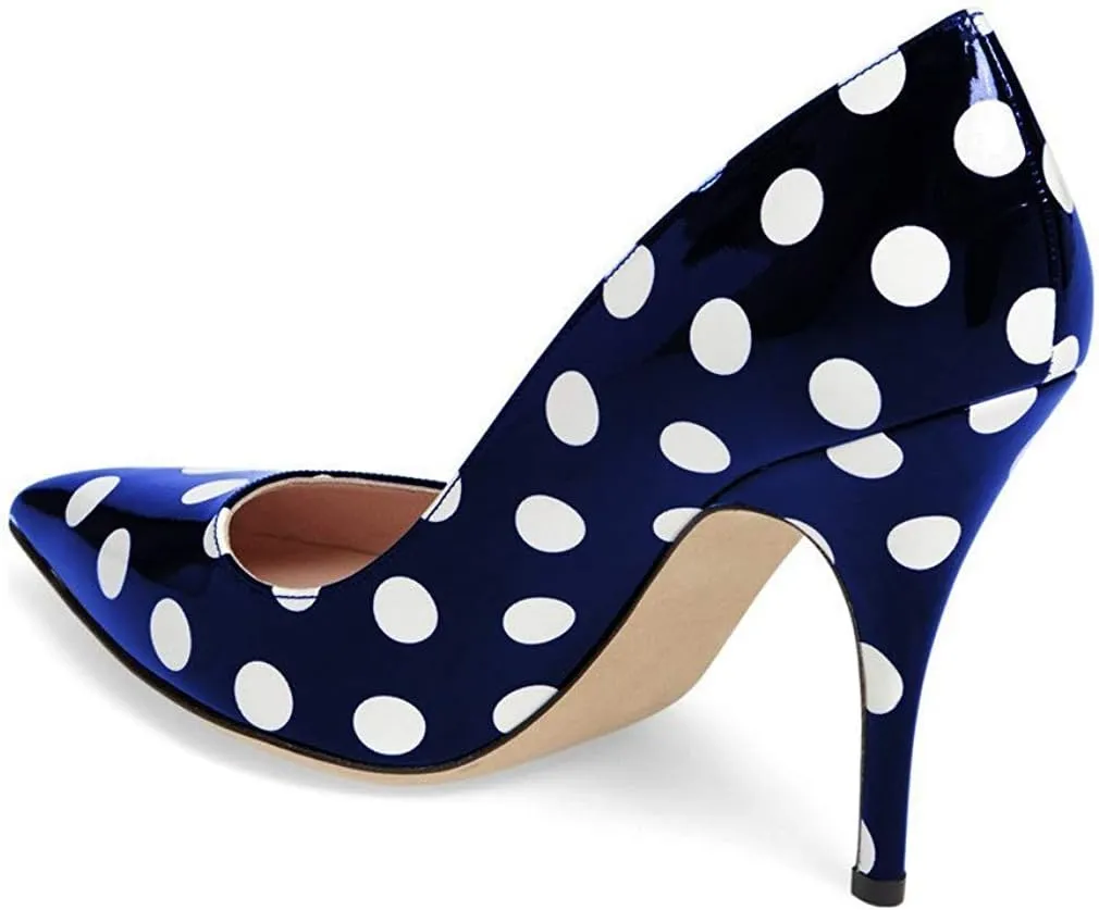 YDN Women's Chic Pointed Closed Toe Mid Heel Pumps Slip on Stiletto Slide Dress Shoe for Party Prom Size 4-15 US