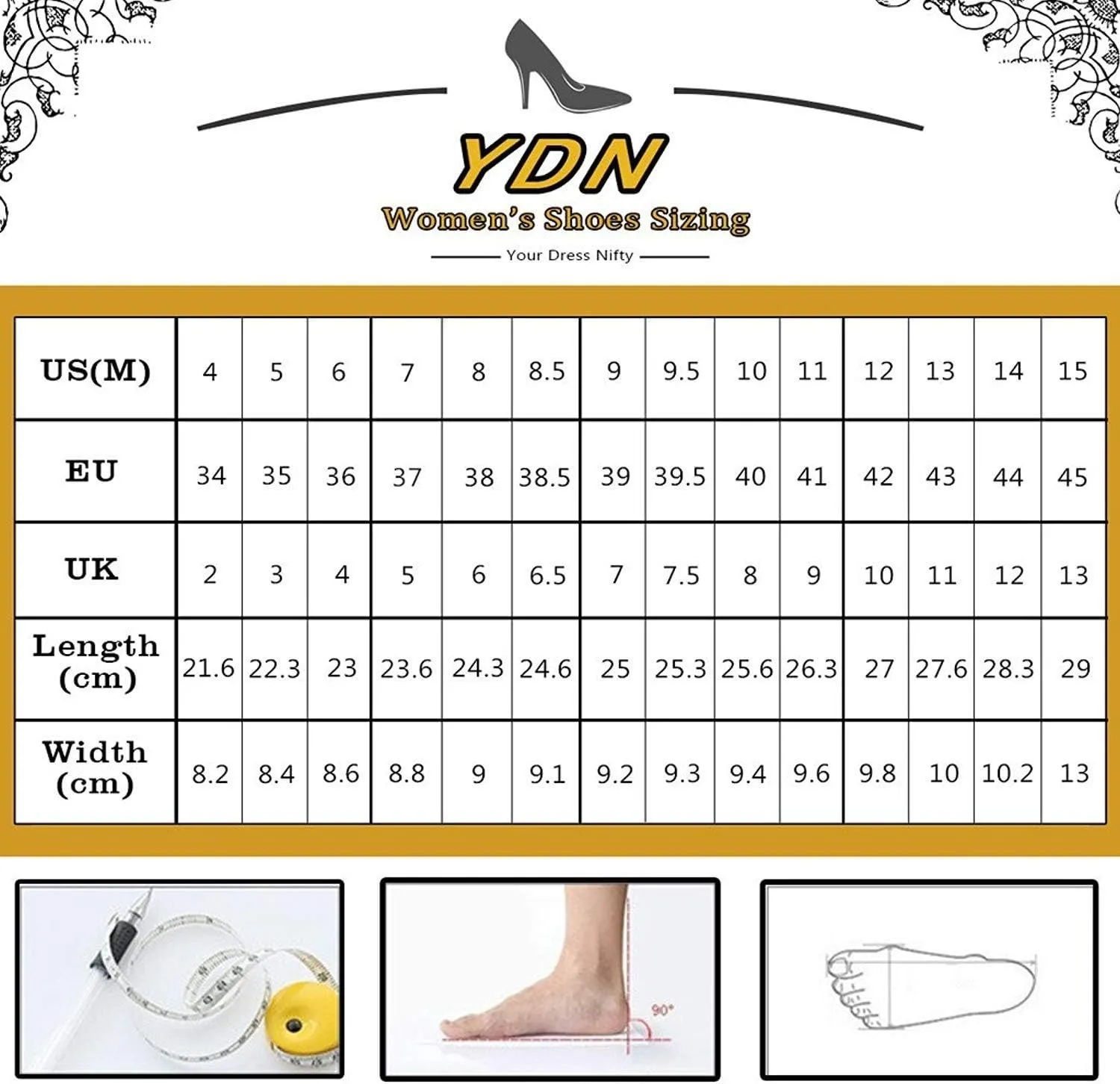 YDN Women's Cone Heel Pointed Toe Slide Mules Slip on V Cut Leather Slide Sandals Clog Dress Shoe Size 4-15 US